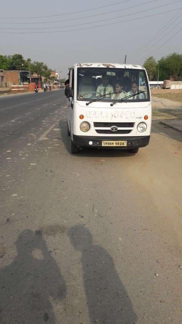 School children going school in this condition pictures