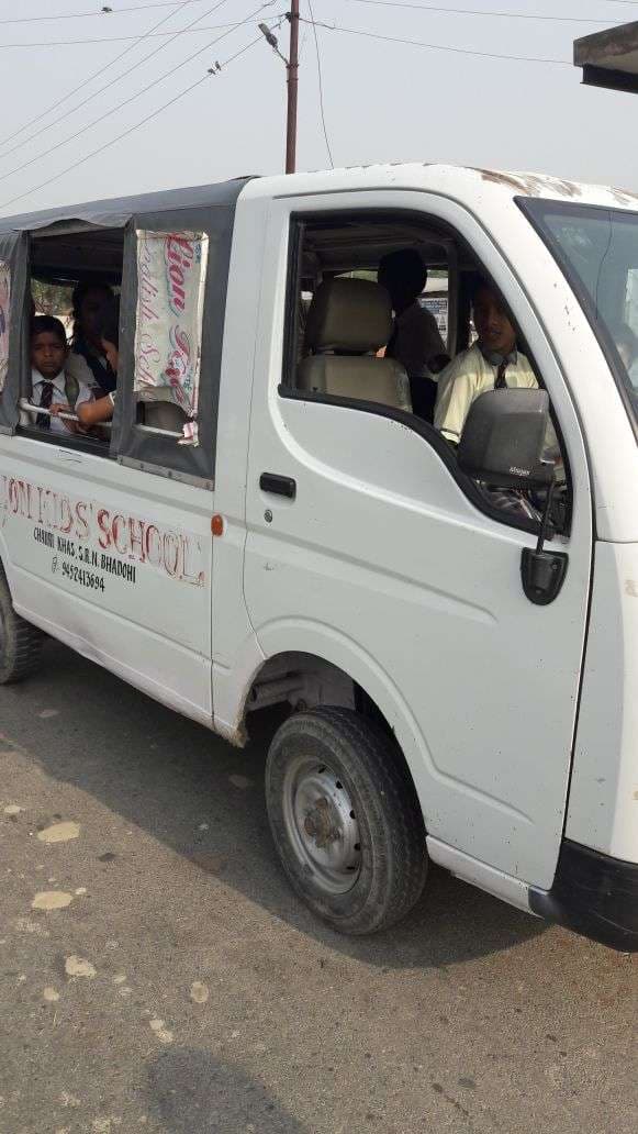 School children going school in this condition pictures