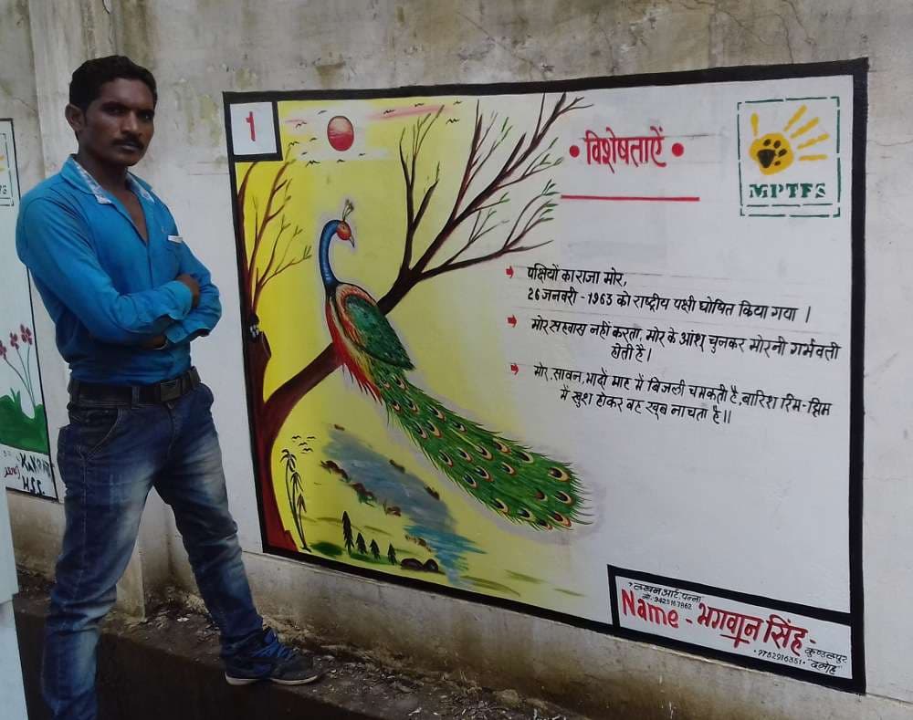 Beauty of Nature wall painting in panna mp