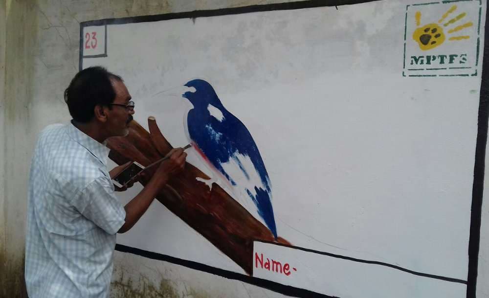 Beauty of Nature wall painting in panna mp