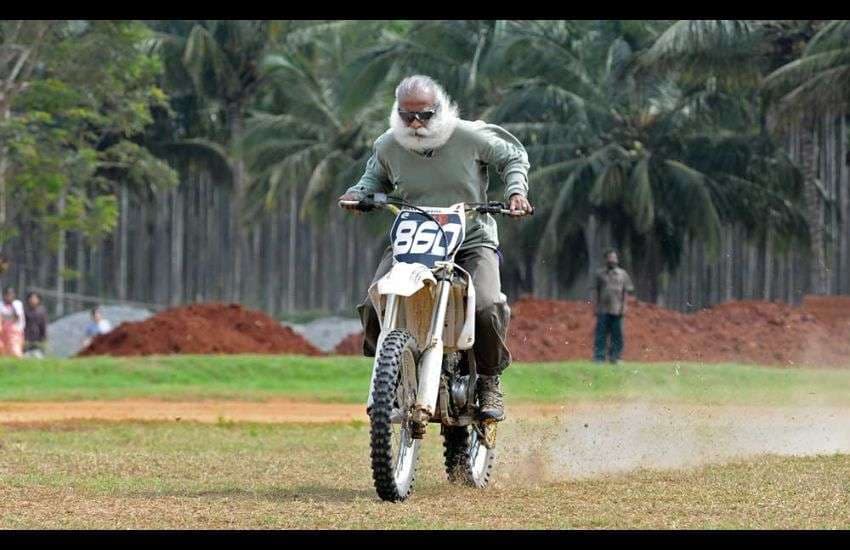 sadguru riding customised bikes