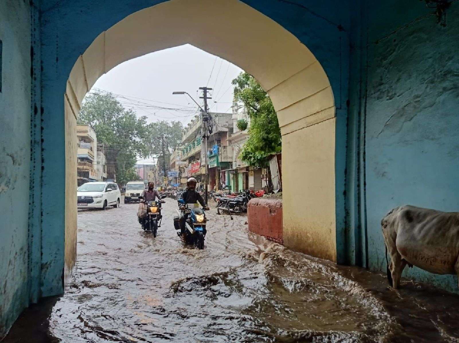 Live: Rain-soaked city