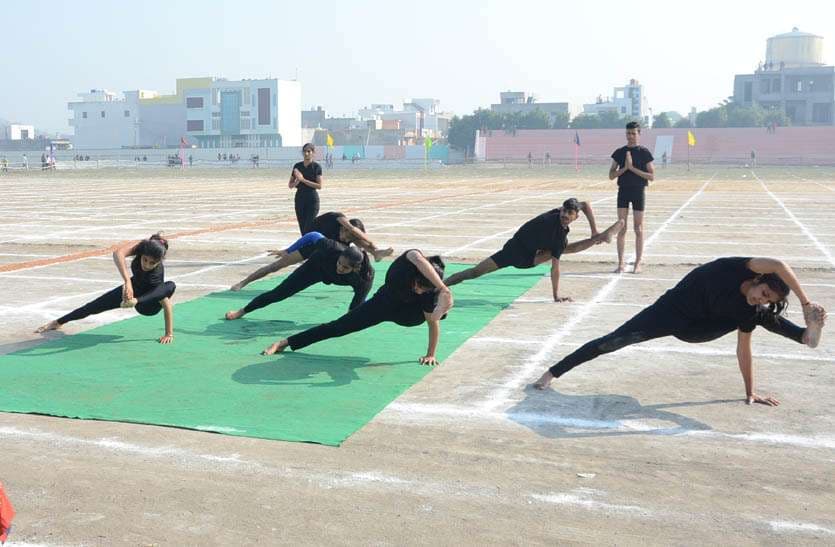 Importance of healthy body explained through yoga drill