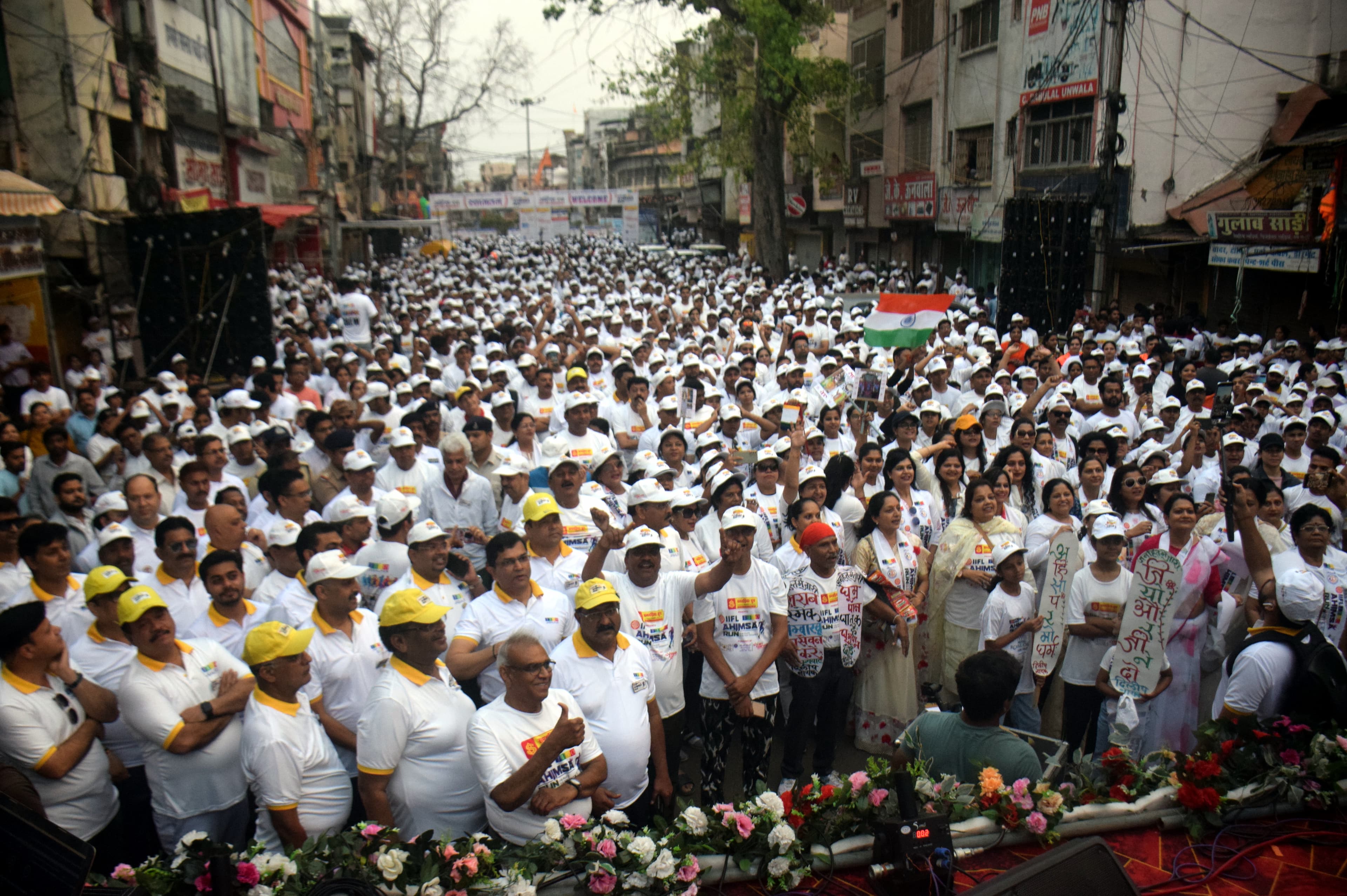 दौड़ा जबलपुर  अहिॅसा  रन 