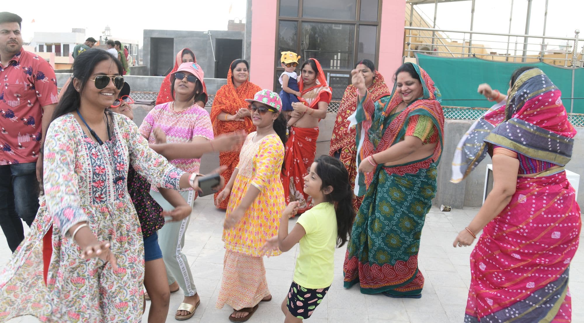 Kites decorated the sky with enthusiasm