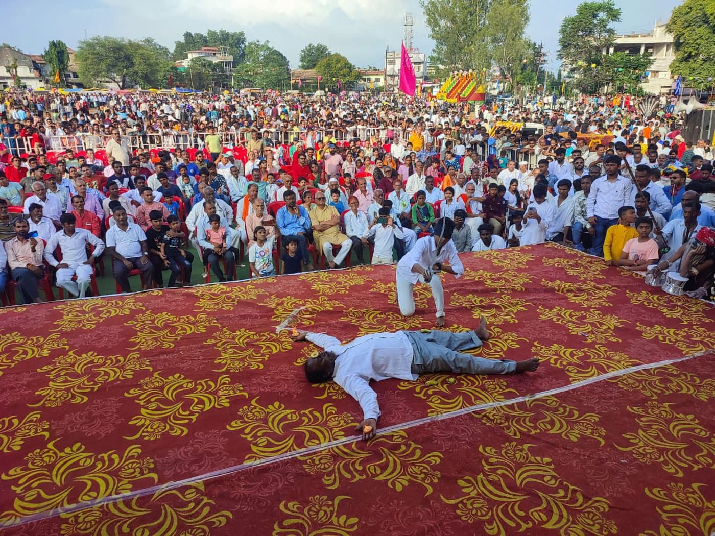 Pola festival celebrated with the worship of bull pairs