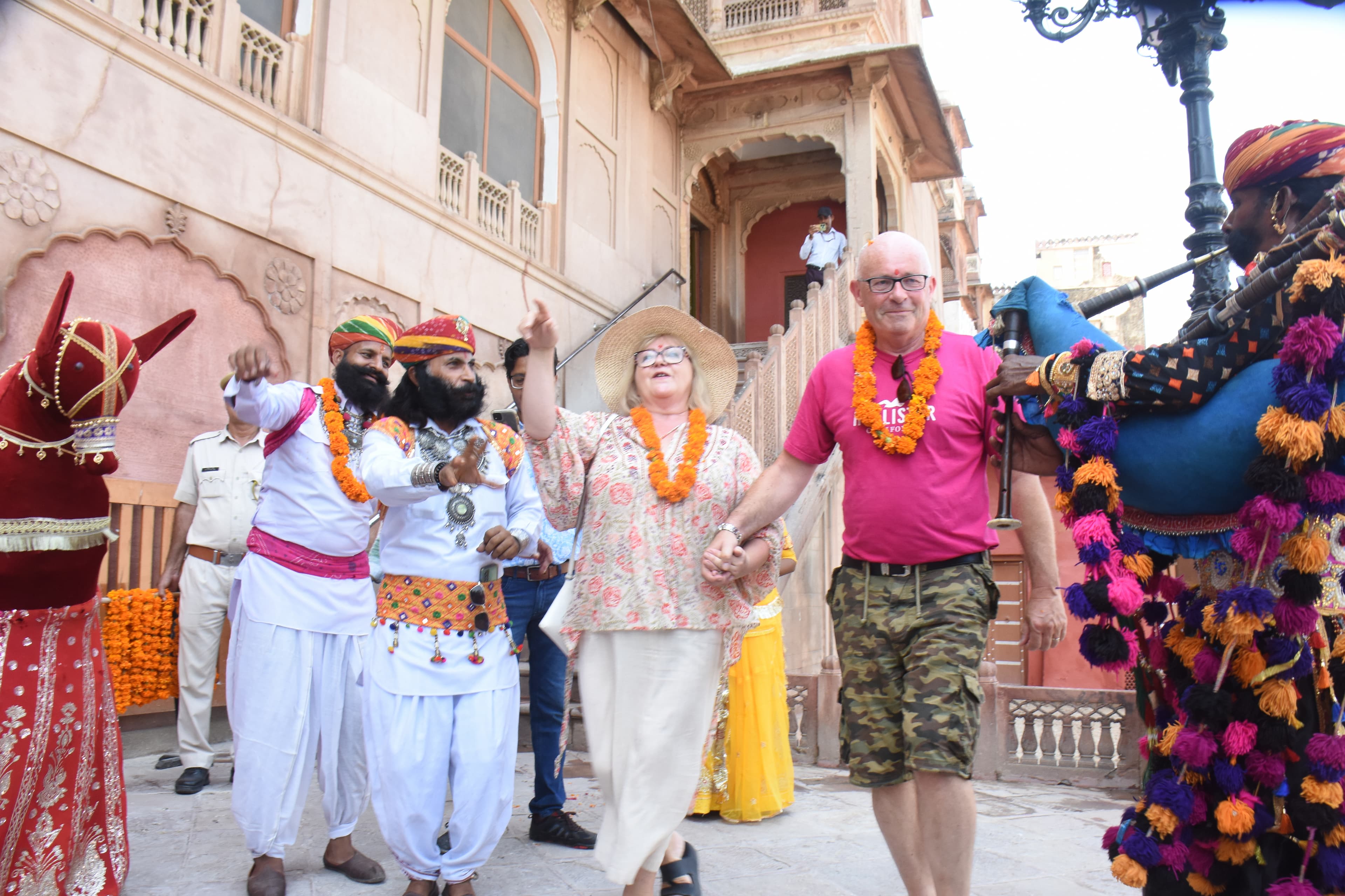 Tourists gathered on Tourism Day