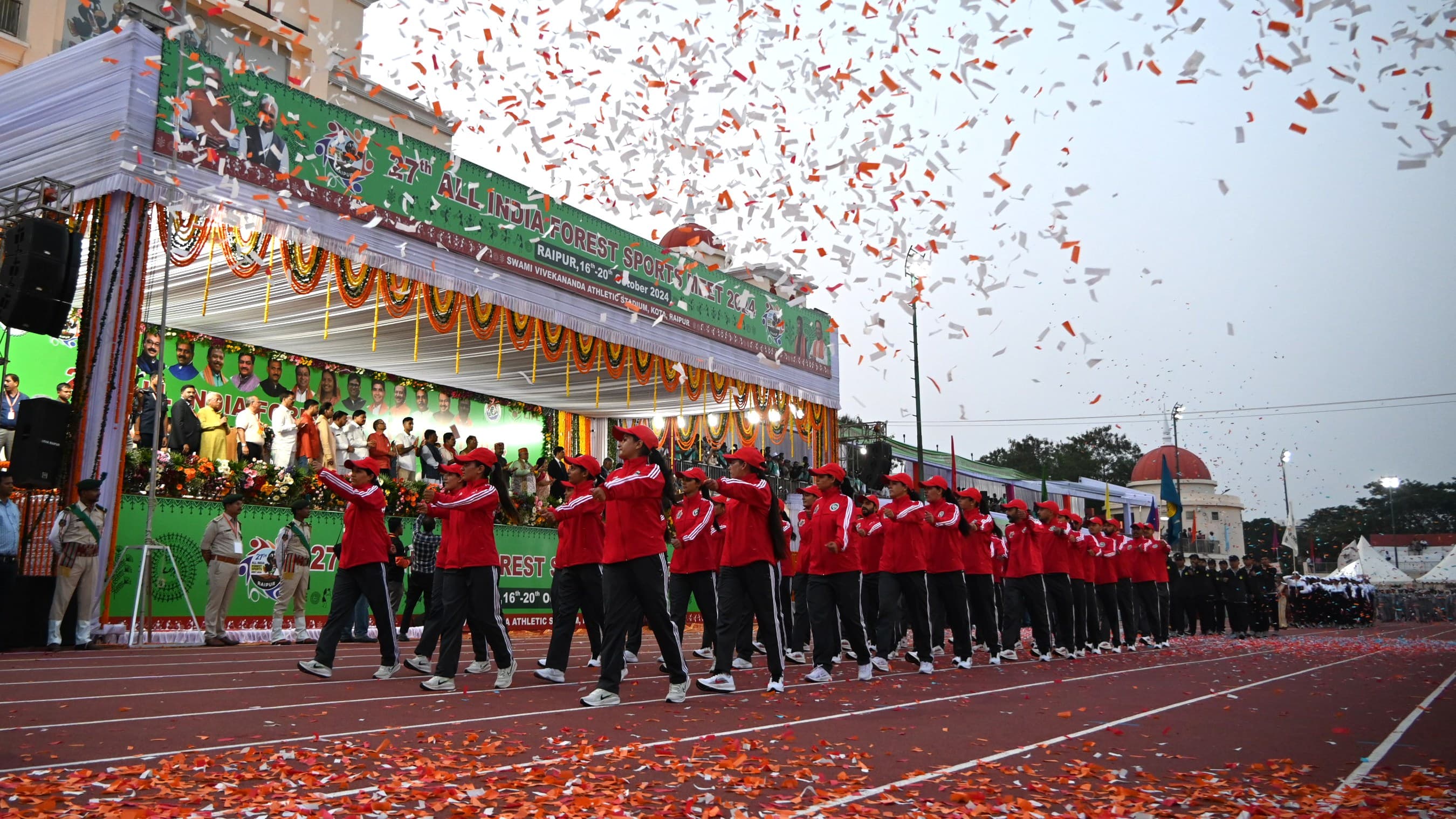 27th All India Forest Sports Meet 2024 organized in Chhattisgarh, cricketer Surya Kumar Yadav attended the inaugural session