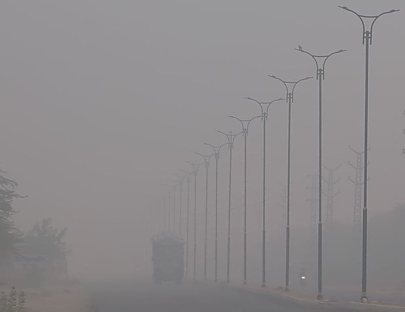 Changed weather: First fog of winter in Nagaur