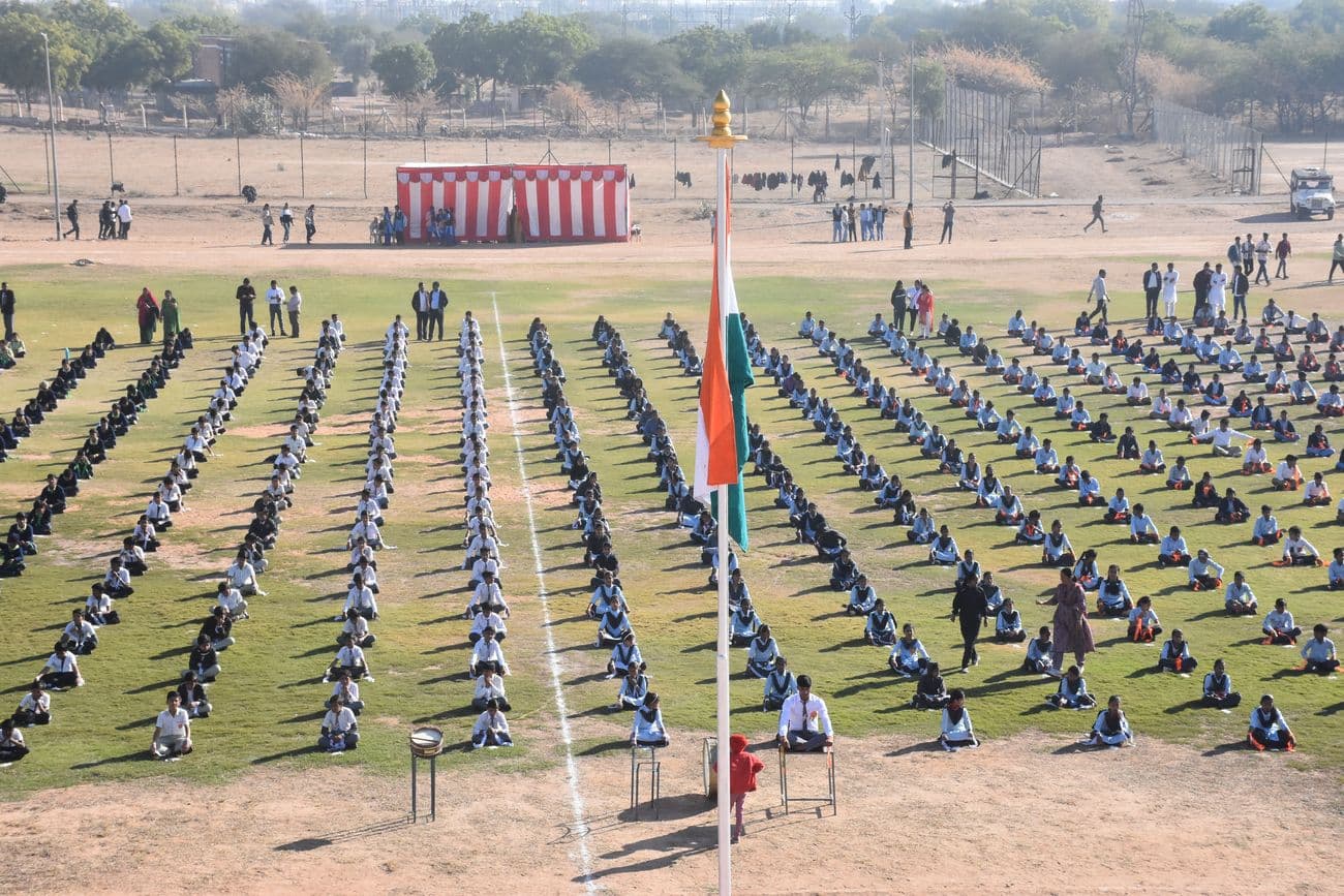 Tricolor of Republic hoisted with pride, salute of march past