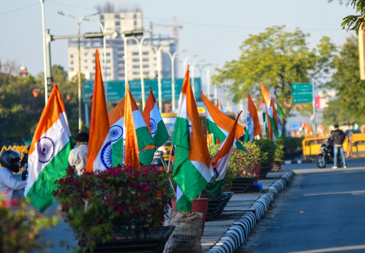 Selfie with indian flag