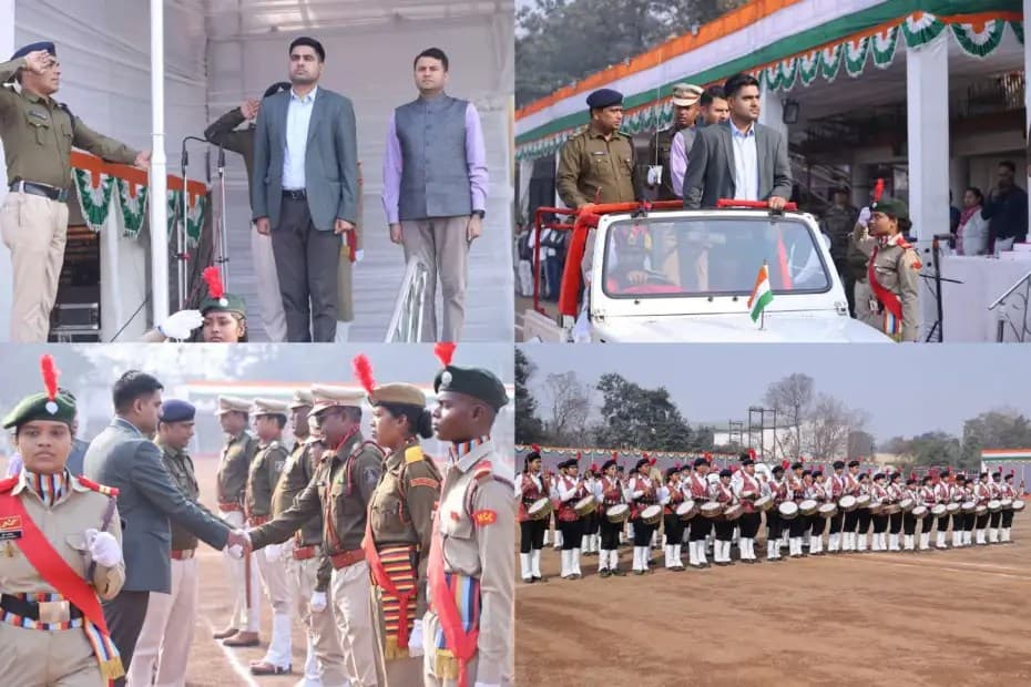 Republic Day 2025: शहीद कर्नल विप्लव त्रिपाठी स्टेडियम में स्कूली बच्चों ने किया फुल ड्रेस रिहर्सल, देखें Photo..