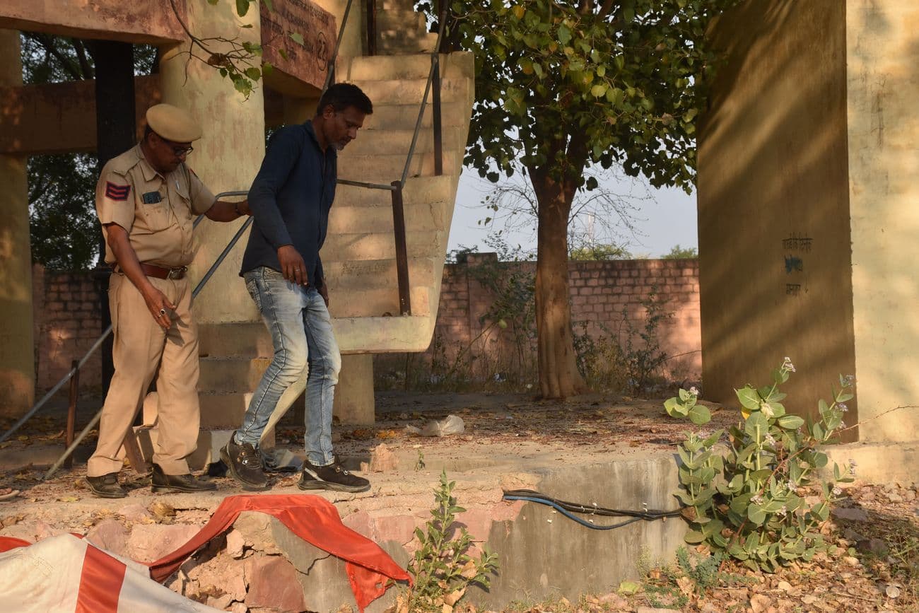 Angry over non-fulfillment of demands for punishment, job and compensation to those accused of son's murder.
 father climbed on the water tank