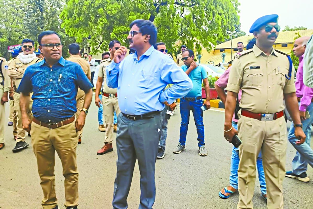 JCB used to remove encroachment